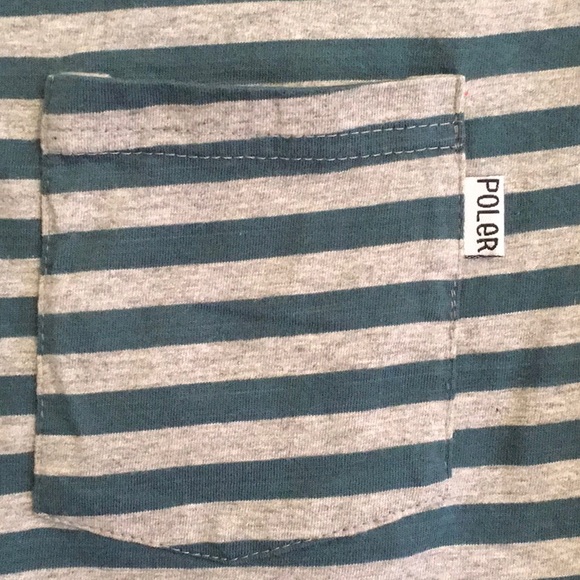 POLER RUFUS KNIT STRIPE TSHIRT SIZE M - Picture 2 of 6